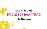 Bài 7.22 SGK Toán 7 tập 2 Kết nối tri thức